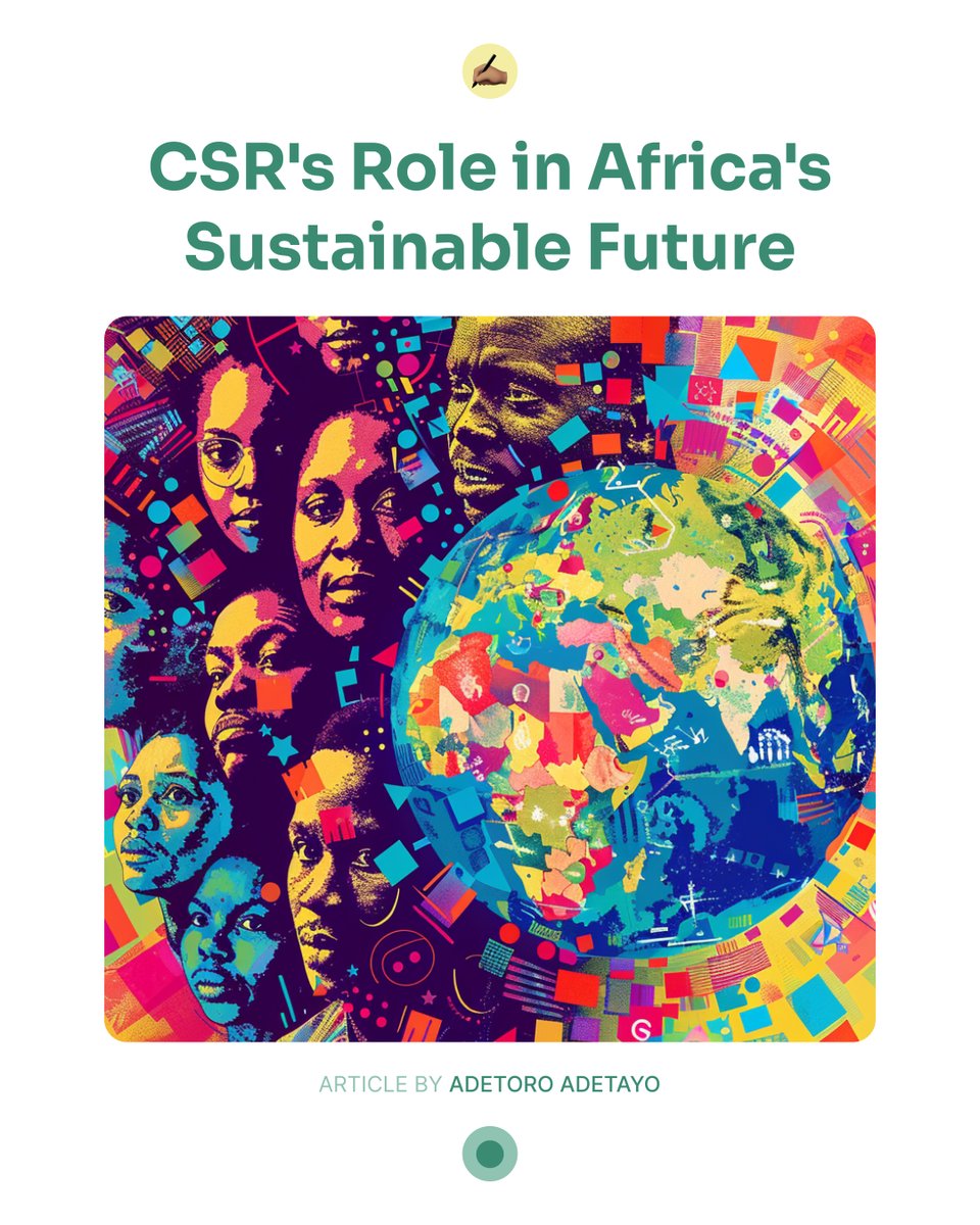 In Africa’s evolving development story, #CSR plays a crucial role, fostering collaborative partnerships between businesses and communities to address the continent’s complex challenges and drive inclusive growth, while aligning with global sustainability objectives.