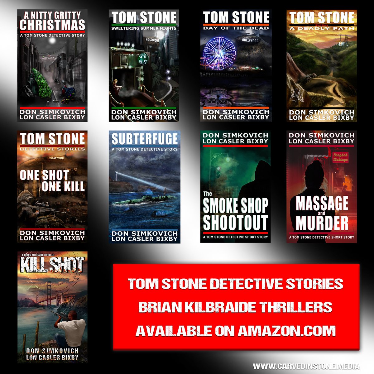 Tom Stone Detective Stories & Brian Kilbraide Thrillers Available on Amazon.

amazon.com/Lon-Casler-Bix…

#detectiveseries #detectivenovels #crimethrillers #bestseller #thrillers #kindleunlimited #politicalthriller #giftideas