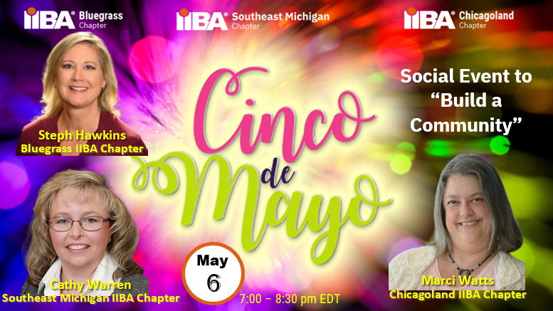 #NextWeek> Social Event to 'Build a Community' | Mon. May 6 | 7PMM EDT |  <a href="/IIBABluegrass/">IIBA Bluegrass</a>, <a href="/IIBASemi2/">SE MI IIBA Chapter</a> and <a href="/IIBAChicagoland/">IIBA Chicagoland</a> bluegrass.iiba.org/events/social-…

#businessanalysis #communityevent #socialevent #iiba-bluegrass #BAskills
