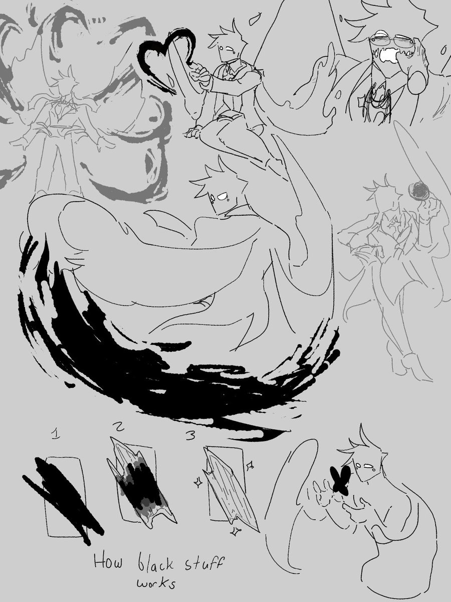 Some doodles of Sile's powers