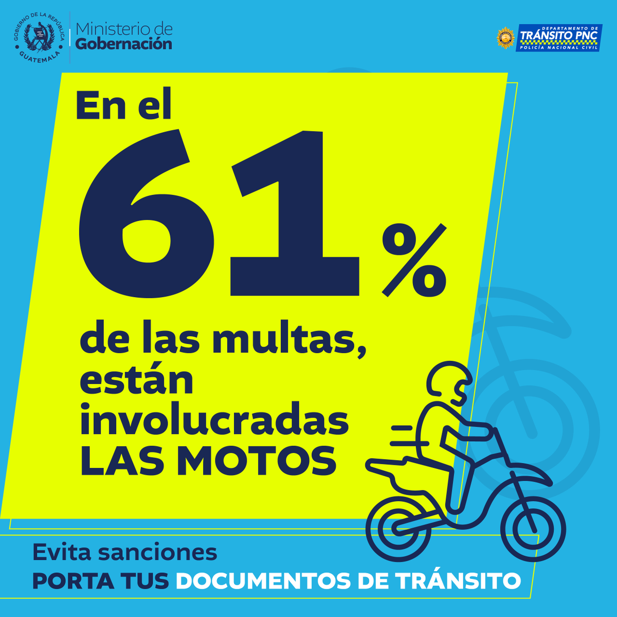 🏍️🚨Porta la licencia de conducir vigente y evita sanciones. #CaminoSeguro #GuatemalaAvanza