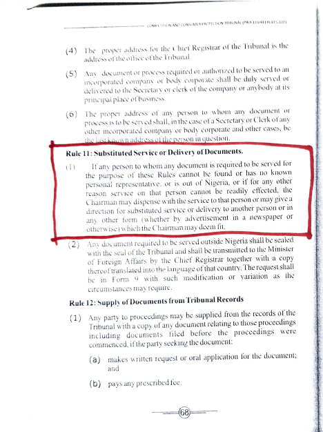 Competition and Consumer Protection Tribunal tweet media