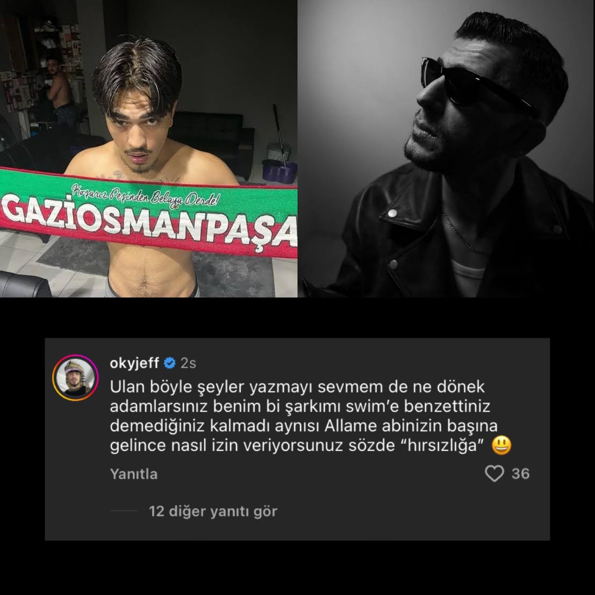 Jeff Redd; Allame'nin 'Simurg' isimli şarkısını, Motive'nin 'SWIM' isimli şarkısına benzeten bir Türkçe Rap sayfasının gönderisine bu yorumu yaptı. Düşüncelerinizi alalım..