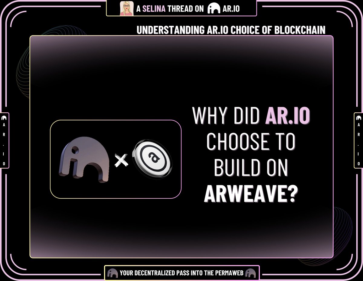 Arweave is a L1 blockchain unique with its permanent data storage offering.. This unique property easily explains @ar_io_network thought process 

But there's a problem
Arweave is not attractive enough for more gateways to join the permaweb which exactly where 𝘼𝙍.𝙄𝙊 comes in