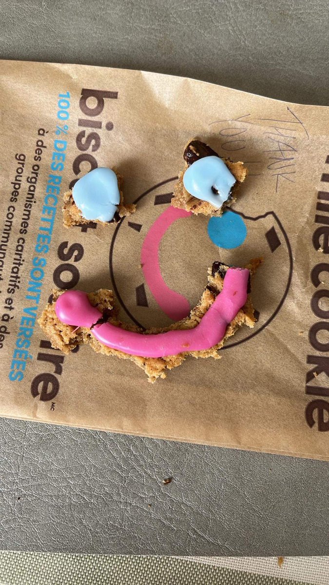 Daughter said they forgot the cookie in my smile cookie 😂 @TimHortons