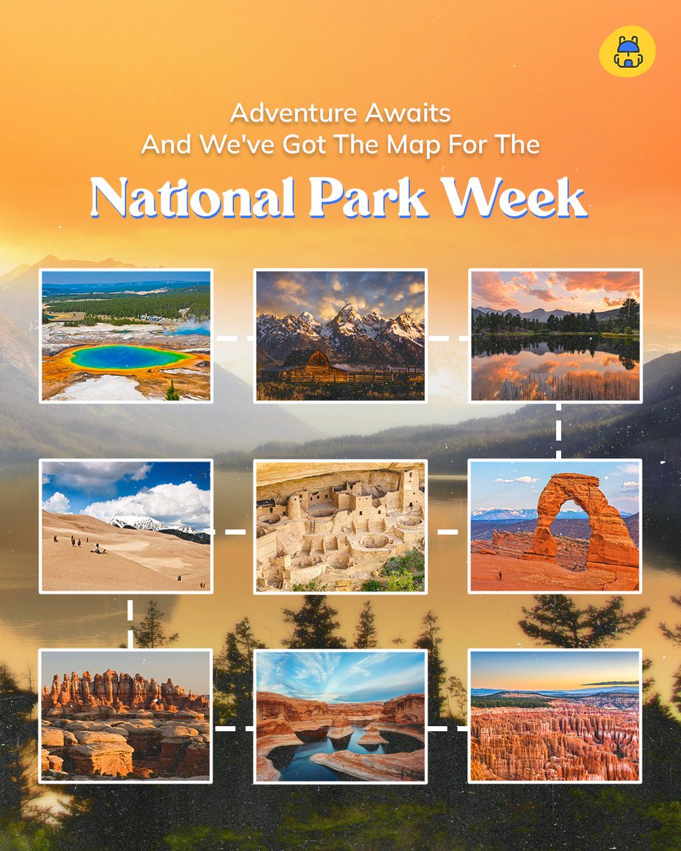 Get ready to unleash your inner explorer – it's National Park Week! 🏞️ If you could teleport to any national park right now, where would you go? 

#nationalparkweek #explorenature #packedbag