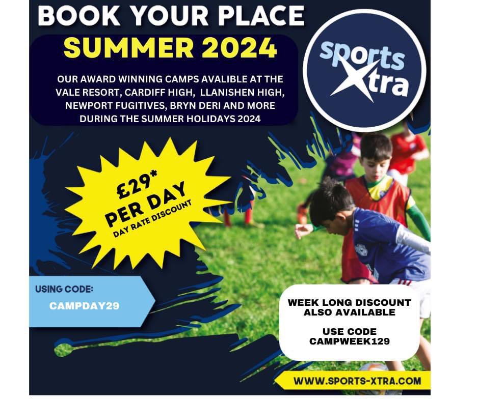 SportsXtraSW's tweet image. ***OPPORTUNITY TO GET £29 DISCOUNTED DAY RATE FOR BOTH MAY AND SUMMER CAMPS ***
MAY (discount ending 12th May)
Code: CAMPDAY29
SUMMER (discount ending 16th June)
Code: CAMPDAY29 / CAMPWEEK129
Please visit sports-xtra.com , spaces are filling fast! Book now!