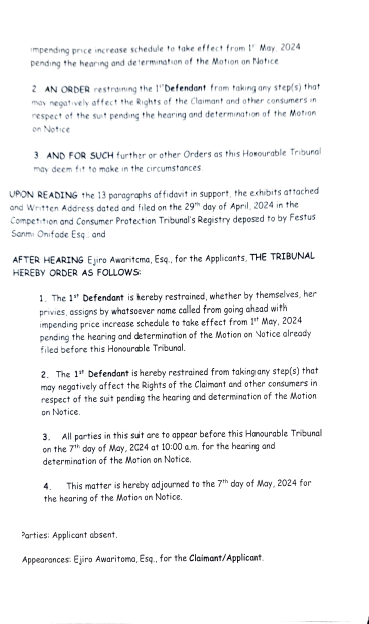 Competition and Consumer Protection Tribunal tweet media