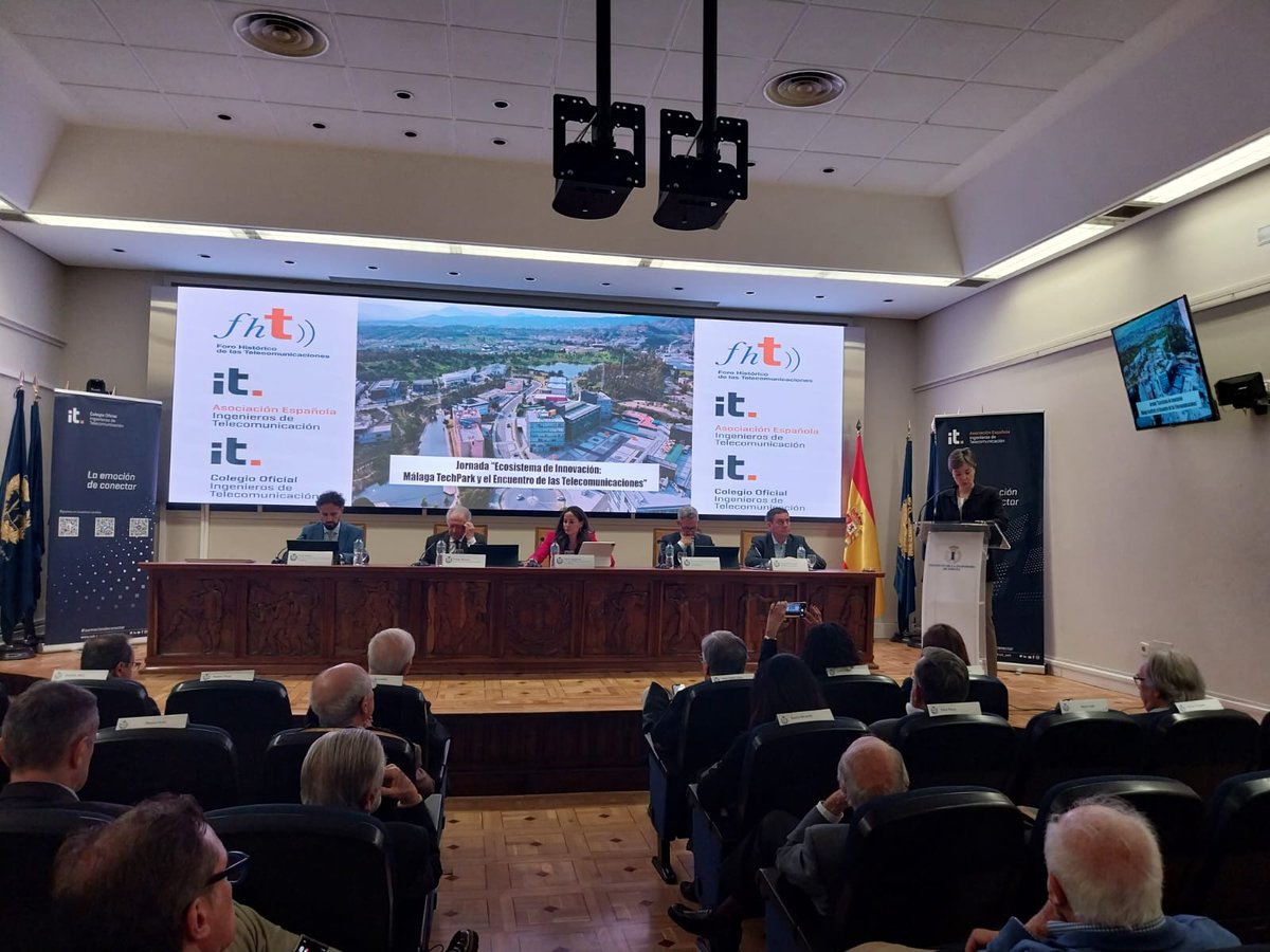 La concejala de Innovación, Alicia Izquierdo, ha participado en la jornada 'Ecosistema de innovación: Málaga TechPark y el encuentro de las telecomunicaciones', organizado por @COIT_AEIT en el salón de actos del Instituto de la Ingeniería de España.