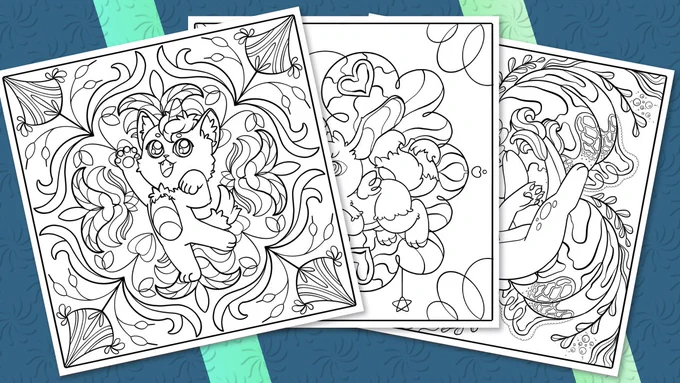 The new colouring pages are out! This time, I've gone with a theme of fantastic creatures. Feel free to use this colouring set however you like! (Paid members only)
🔗https://t.co/R8GOCo2Zcd

#furry #furryart #colouring #coloringbook #art #Patreon 