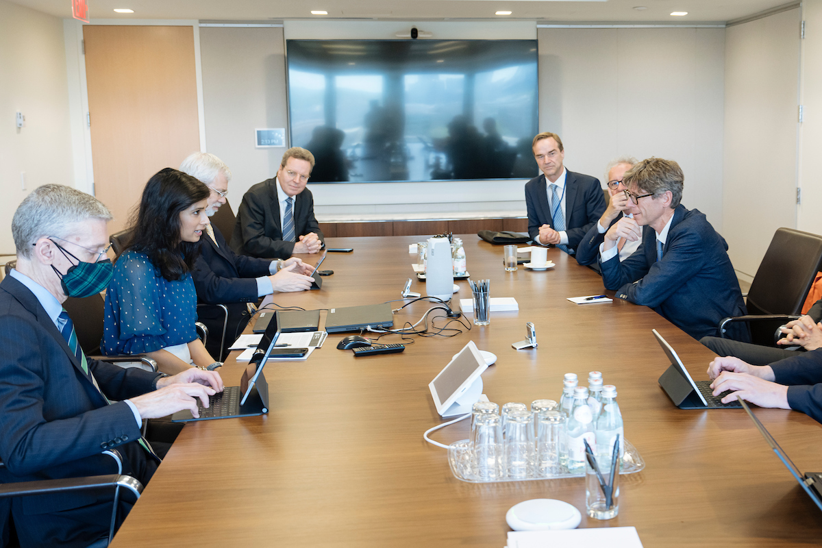 I had an excellent discussion with @EU_Commission Director General Maarten Verwey, @ESM_Press Managing Director @pierregramegna, and EU Chairman of @ecfin Tuomas Saarenheimo on developments in Europe and the global economy including on productivity trends.