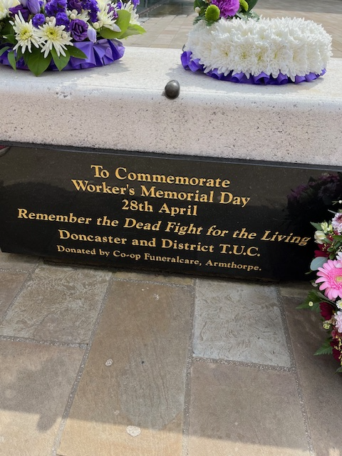 Some photos from Saturdays International Workers Memorial Day event in Doncaster #IWMD2024