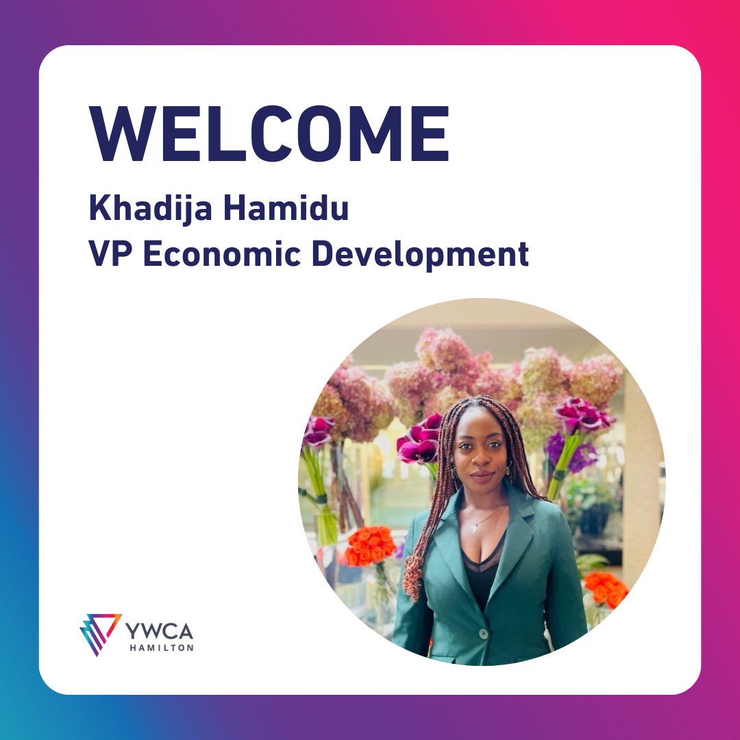 Join us in welcoming, Khadija Hamidu - VP of Economic Development at YWCA Hamilton. She has demonstrated commitment to strategic planning & governance development, with a focus on enhancing local economy through innovative sociological frameworks. Welcome, Khadija! #YWeWorkHere