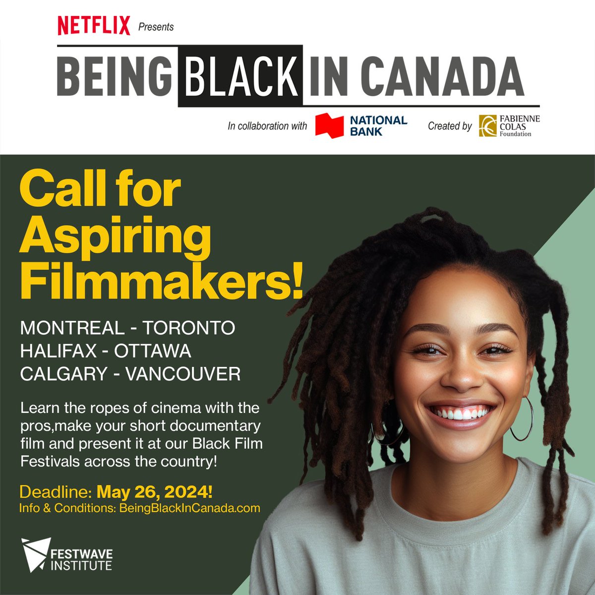 BBIC_ENAC's tweet image. Are you ready to ignite your creativity and make your mark in the world of cinema? 🎬
🗓️ Application Deadline: May 26th, 2024
🔗 Apply Now: BeingBlackinCanada.com
🎞️ Let’s amplify Black stories, break barriers, and redefine Canadian cinema! 🇨🇦🌠