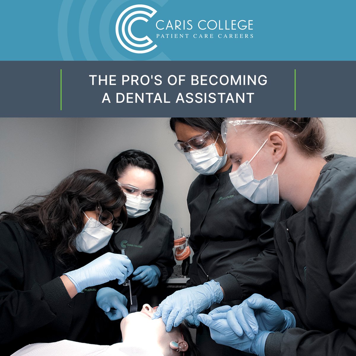 📖 Discover the perks of becoming a Dental Assistant in our latest blog post: bit.ly/3OQecuT #DentalAssistant #CarisCollege