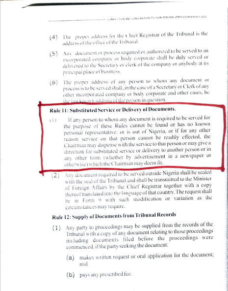 Competition and Consumer Protection Tribunal tweet media