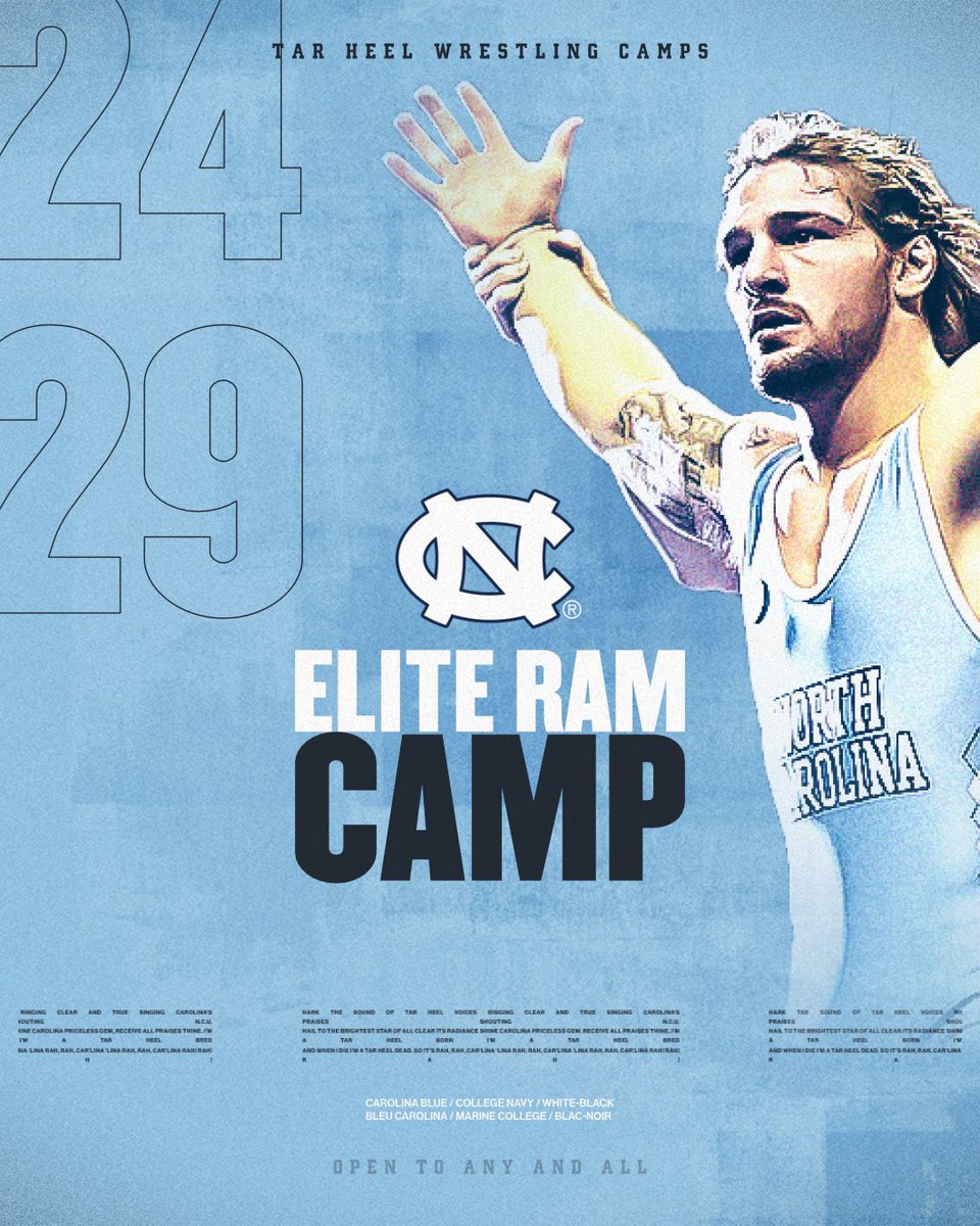 Two spots have opened up for our Elite Ram Camp on June 24th-29th. Snag them now because they will go fast! 🔗: carolinawrestlingcamp.com/2024-elite-ram…