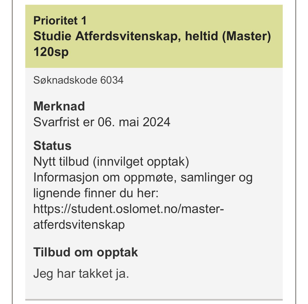 Ya girl skal ta master????

Syns OsloMet kunne gitt beskjed på forhånd at jeg skulle få hjerteinfarkt på en random mandag og ikke i juli som planlagt??