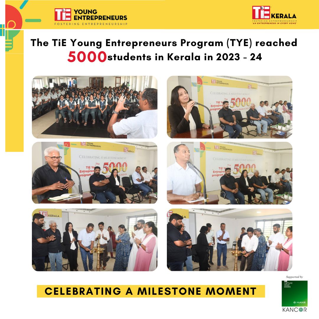 TiE Global #celebrates the remarkable #achievement of TiE Kerala's Young Entrepreneurs program, having trained 5,000 #students this year. A heartening close at Viswajyothi Public School, with the pioneering #leadership of Mr. Balagopal Chandrasekhar.