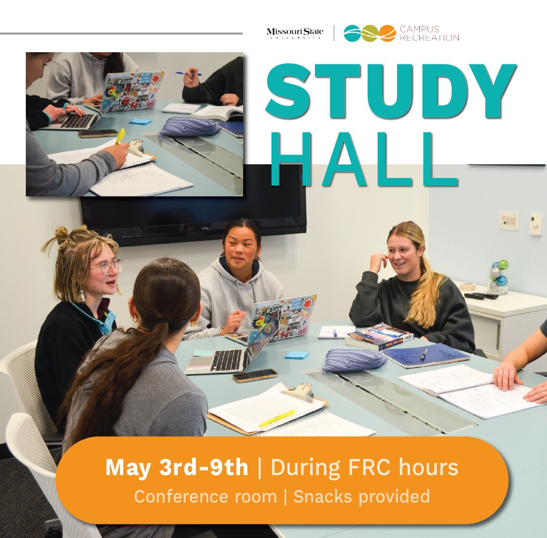 _MSUCampusRec's tweet image. Need a place to study? Look no further than our very own conference room. It&apos;ll be open during facility hours for you to get in that last round of cramming for your finals. Plus, there&apos;s snacks!