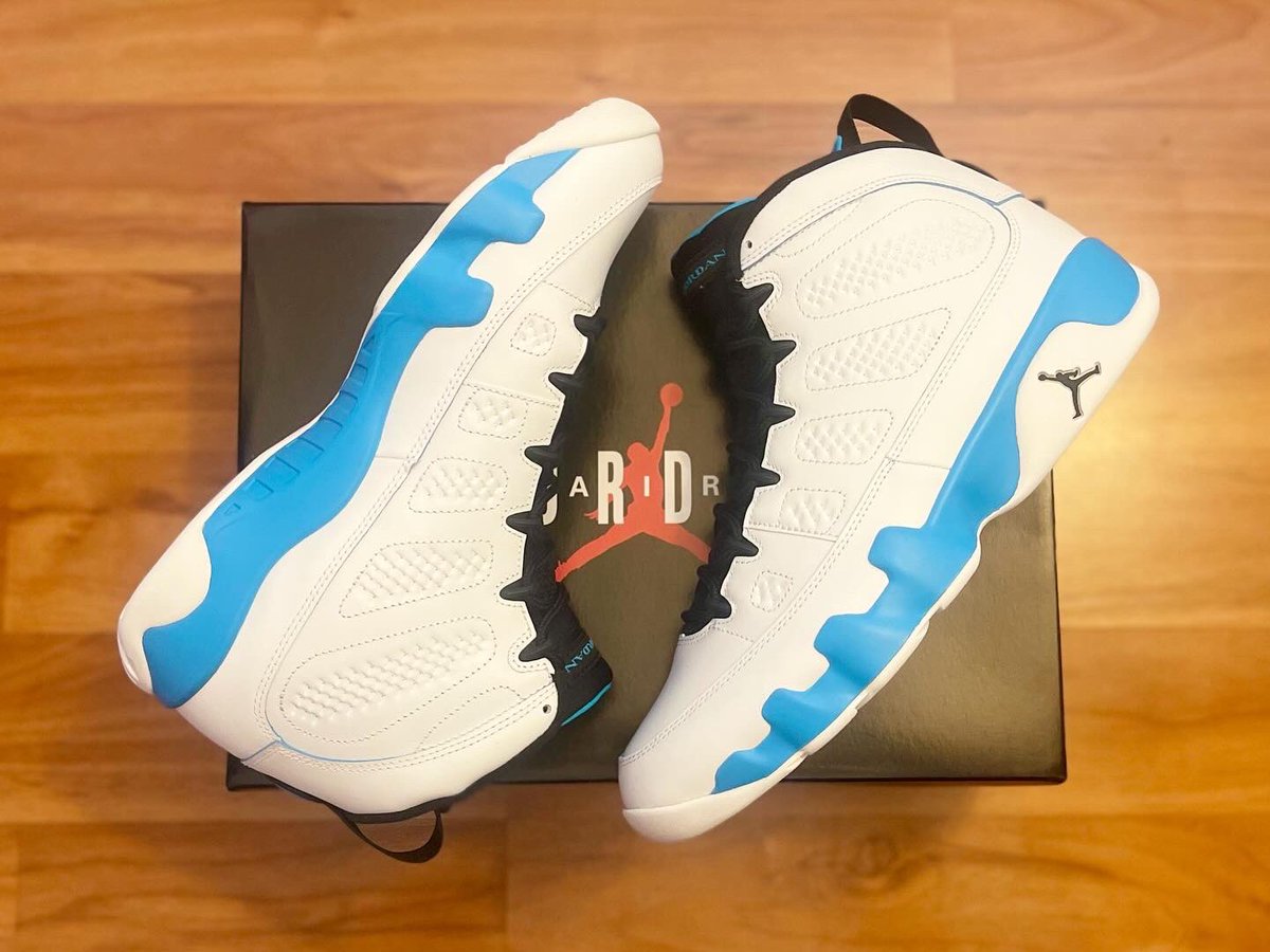 ShoeGameAO's tweet photo. Nike Air Jordan 9 Retro ‘Powder Blue’🔥🔥🔥
-
-
-
-
-
#NewCop #Sneakerhead #Nike #Air #Jordan #SNKRS #Retro #Powder #Blue #Summit #White #Black #ShoeGame #KOTD #YourSneakersAreDope #FeetHeat #BuyWhatYouLike https://t.co/NZETVQQ5CO
