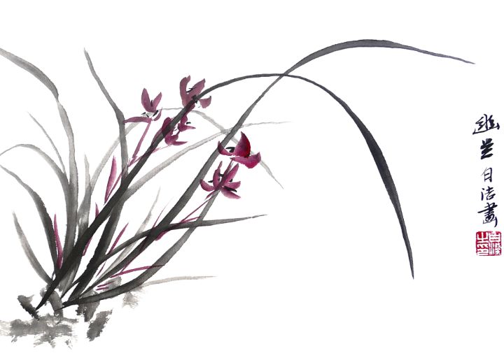 Art of the Day: 'Chinese Orchid - red'. Buy at: ArtPal.com/moldenhauer?i=…