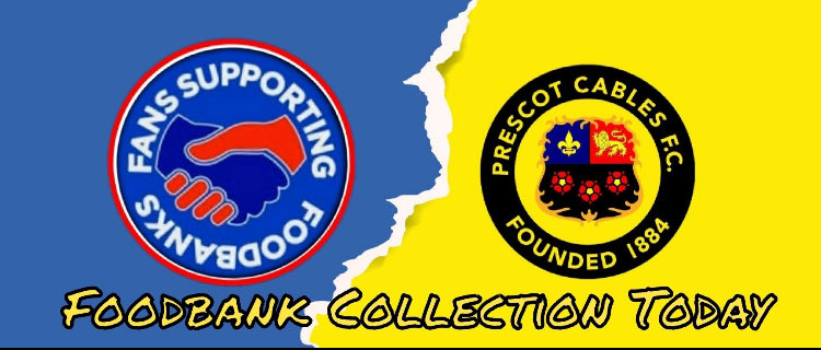 Match day collection tomorrow night for our local food pantry’s from 6.30 PM ⁦@PrescotCablesFC⁩ ⁦@SFoodbanks⁩ #RightToFood