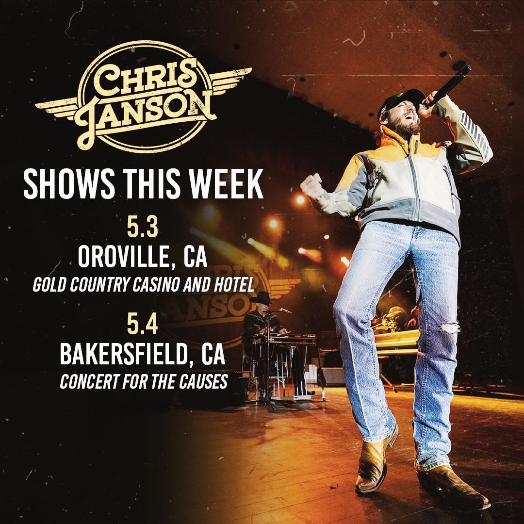 See ya’ll this week! Get tickets now at chrisjanson.com/tour