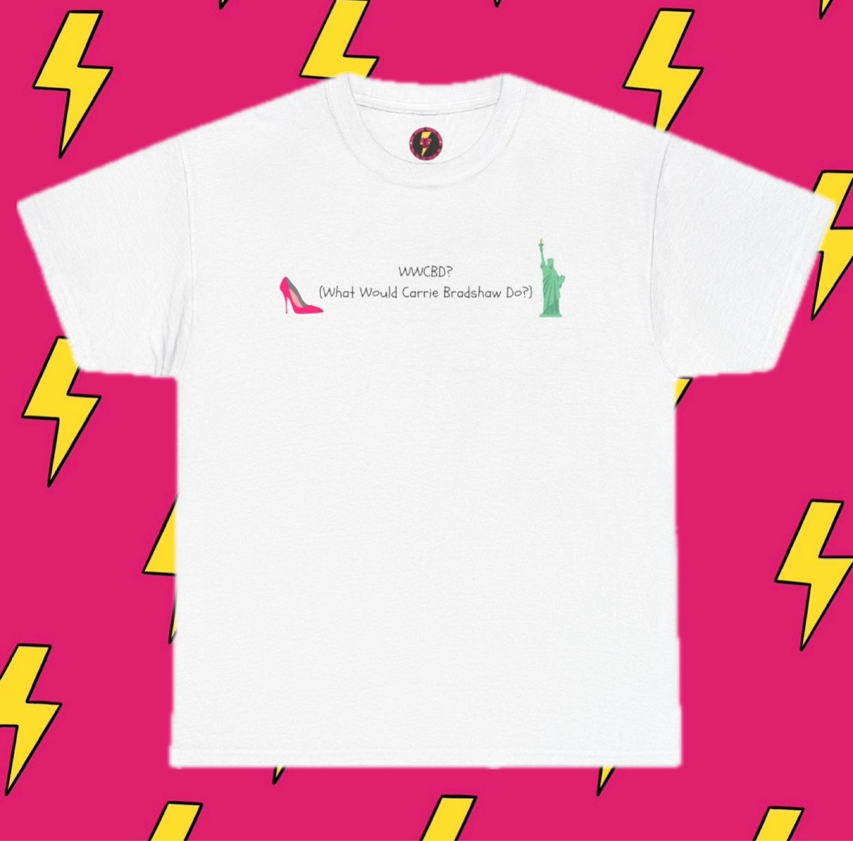 artbyamyy's tweet photo. NEW DESIGN! 
What Would Carrie Bradshaw Do? (WWCBD?) 👠🗽 
Available as a print, t-shirt and sweatshirt.
More clothing colours available.
Shop in bio! 🔗
-
Please repost 🥰 https://t.co/g3jRRHbxA9