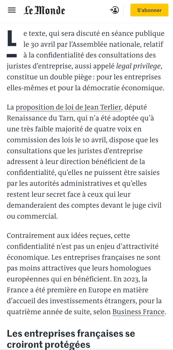 ConfRegBatOuest's tweet image. Le piège du légal privilège.