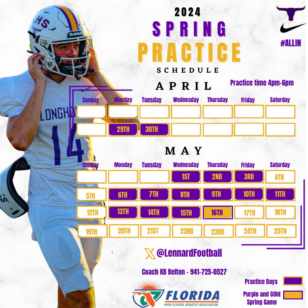 Coaches!!! Don’t forget to stop by Lennard High this spring!!!