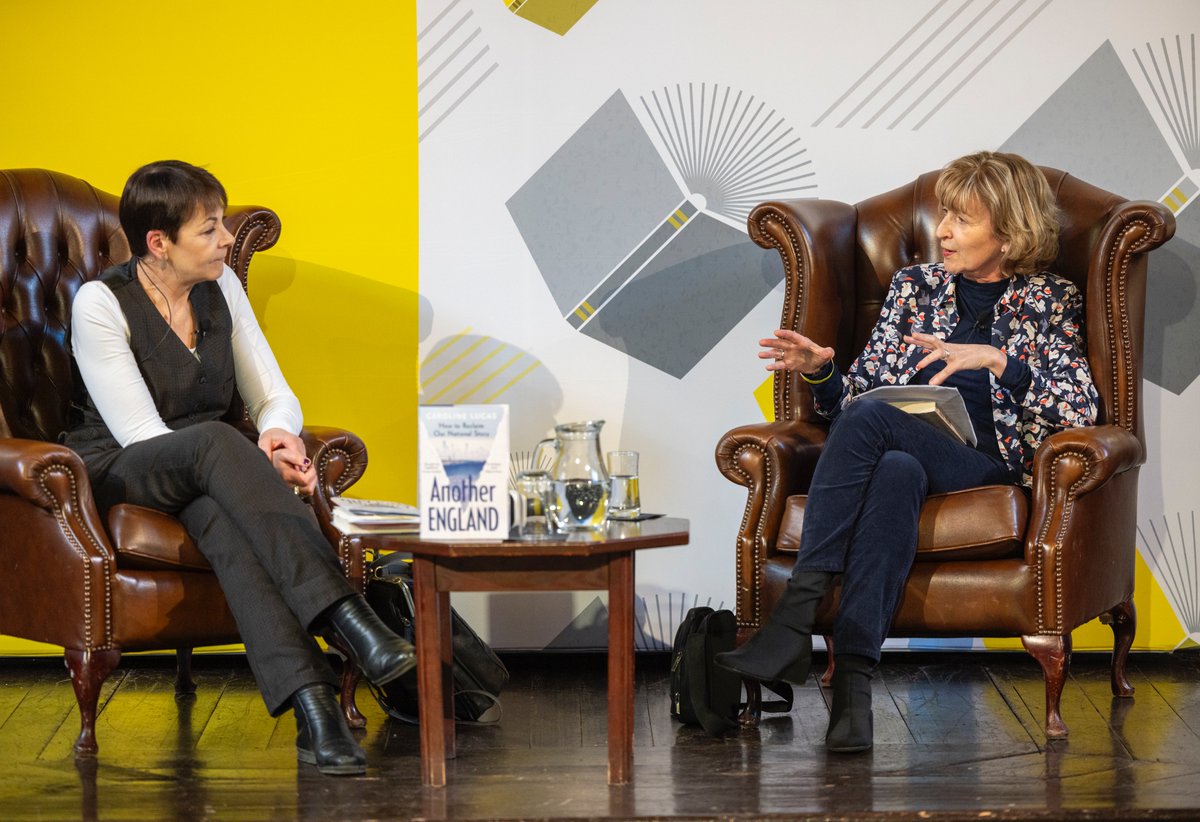 Talking to the lovely @CarolineLucas at the recent @camlitfest about her political life, her political future and her new book arguing that the progressive left need to discover Another England, through literature and tapping into an alternative set of stories about our nation.