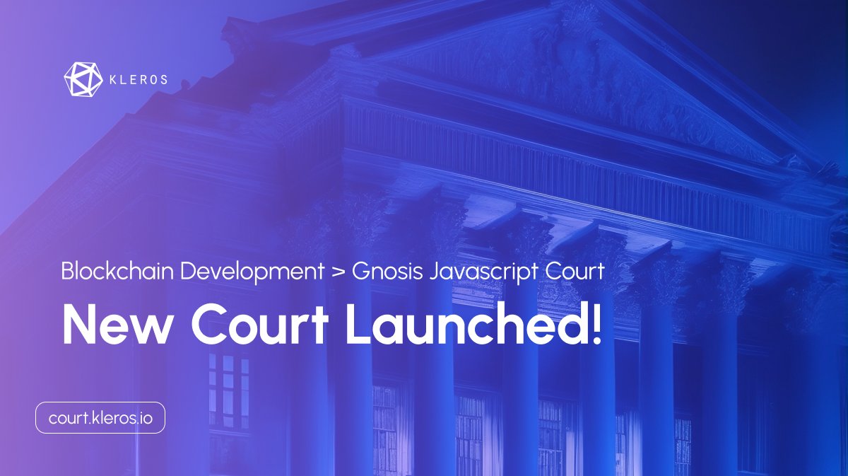 🏛️ New Court Launched! 🚀

If you are proficient in Javascript, you can now stake in the 'Javascript Court' on @gnosischain ⌨️

⏵ Development Court > xDai Javascript Court 

More cases coming soon. 🔥
