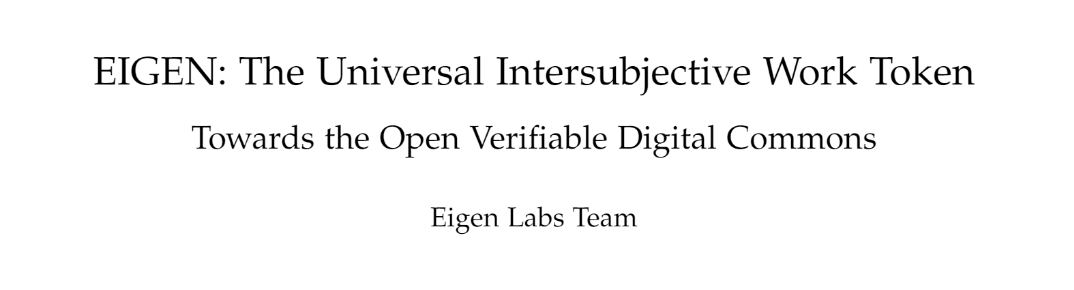 BREAKING: @eigenlayer releases $EIGEN token whitepaper on Github