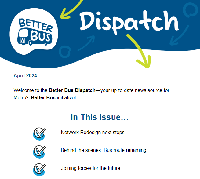 Exciting news: Metro will unveil their proposed 2025 Better Bus Network next month! They've also produced a helpful video on their proposed new bus route names. Check it out in the latest edition of the Better Bus Dispatch: mailchi.mp/wmata/routeren…