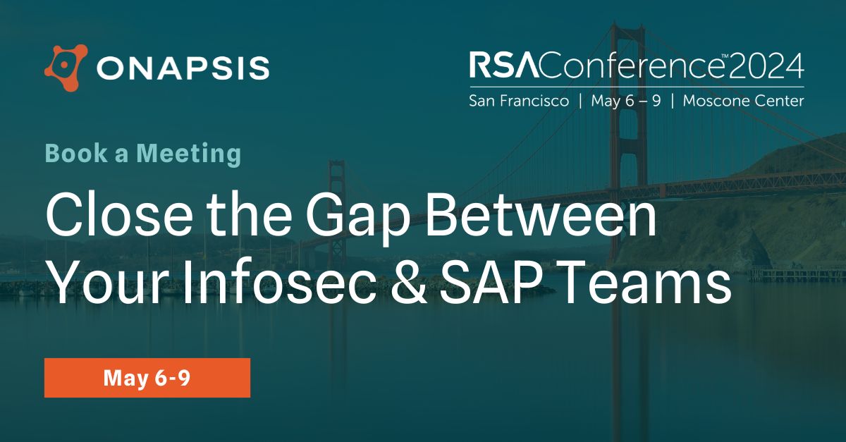 🌉 Next week: Meet with our team to discuss how closing the gap between your #infosec and SAP teams will be crucial for your organization in 2024 and beyond.

Take the first step: bit.ly/4dfZIyR

#RSAC #SAPsecurity