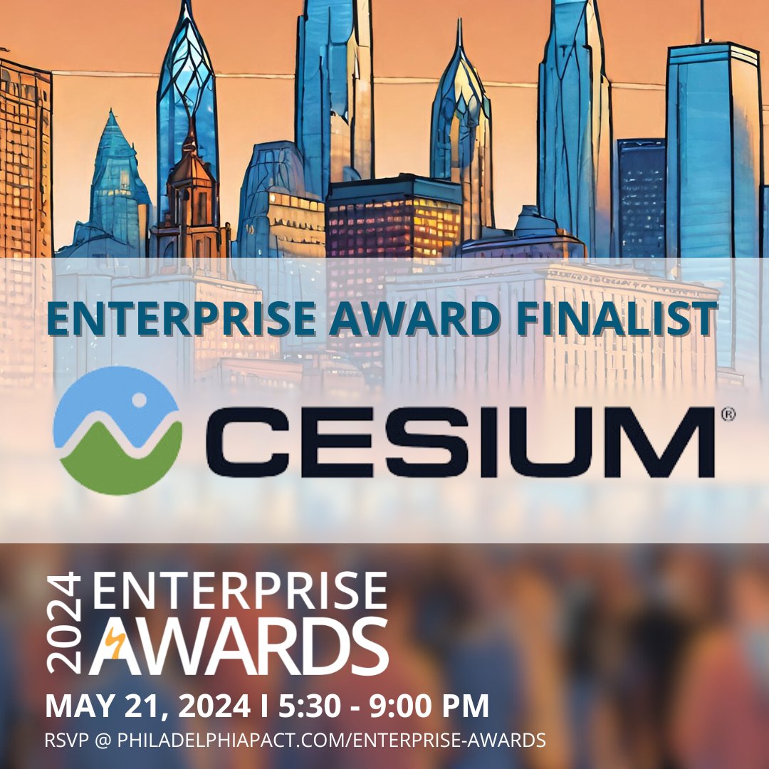 🌟 Enterprise Award Finalist: @CesiumJS, the open platform for 3D geospatial apps, is a finalist in the Technology Emerging category at the 2024 PACT Enterprise Awards. Learn more about their work:bit.ly/2yRmScI Join us for the 5/21 event! RSVP: bit.ly/4d9I67R