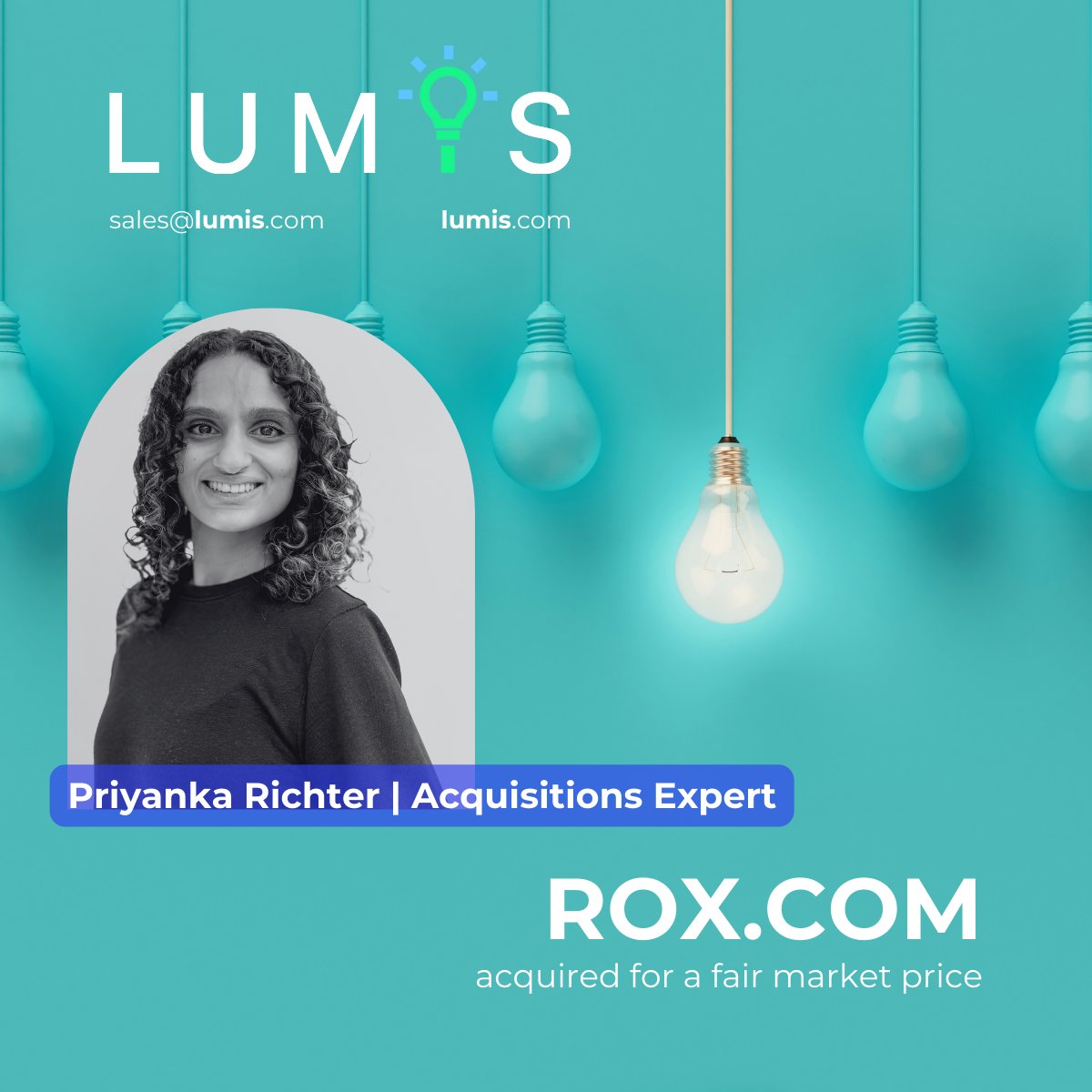 Rox.com has been acquired. 

Killer domain! Congrats to our client. 

#Lumis