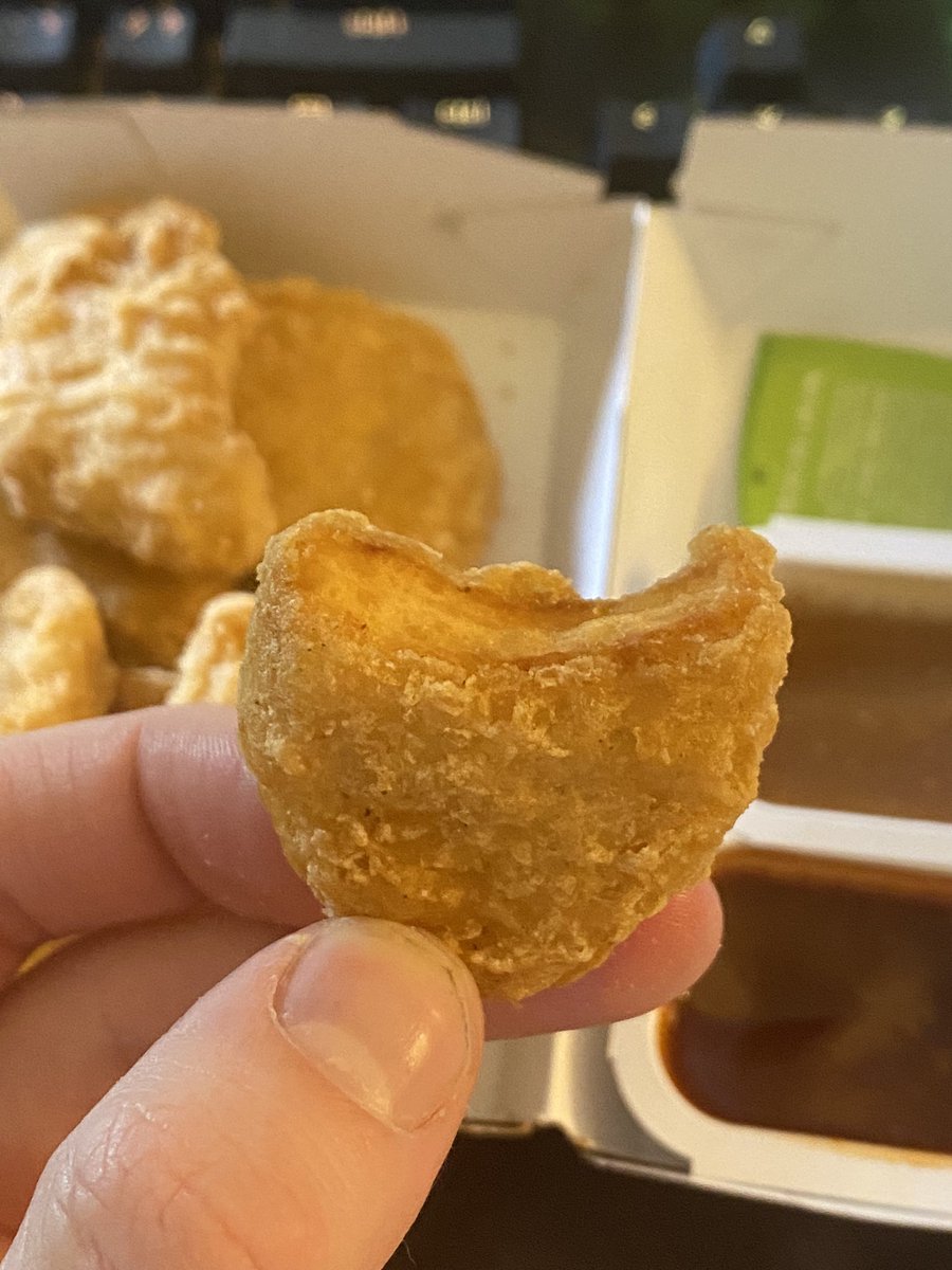 GigaEd_'s tweet photo. @McDonalds hey did someone take a bite THEN fry this? https://t.co/T8aKZ3glwY