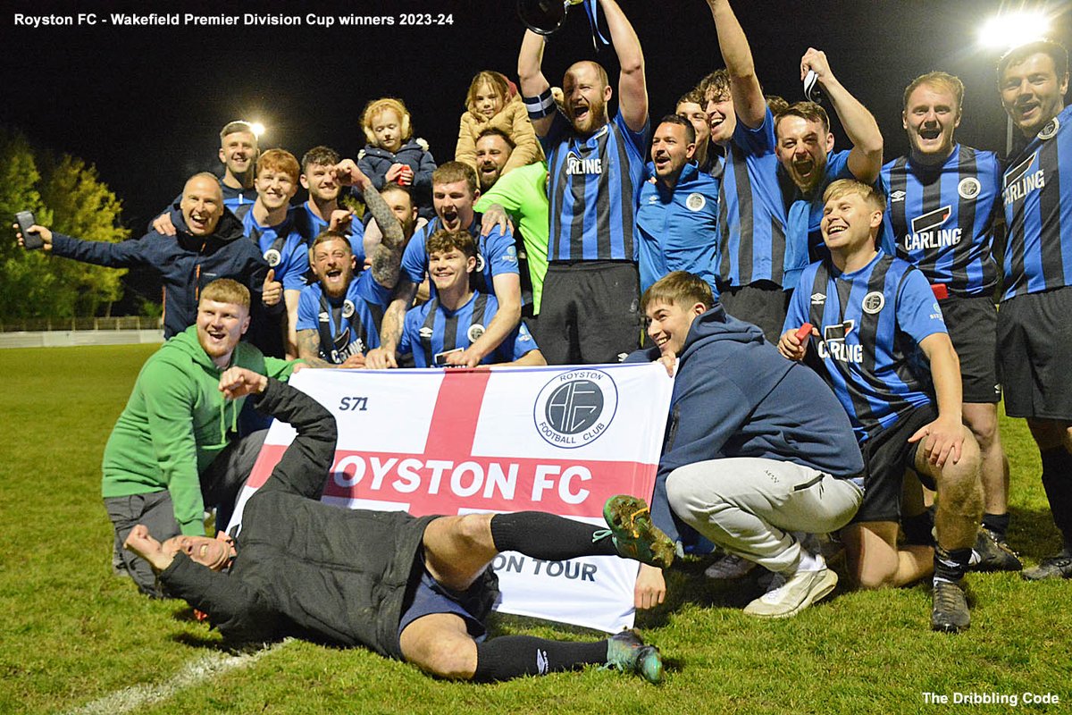 Friday night in Crofton for the Wakefield League Premier Division Cup Final... a 1-0 win for Royston against Beechwood, with the Royston mob including permanently-in-the-process-of-retiring player/manager Andy 'Chick' Hayward (wikipedia page already updated) @WDFASL @FC_Royston