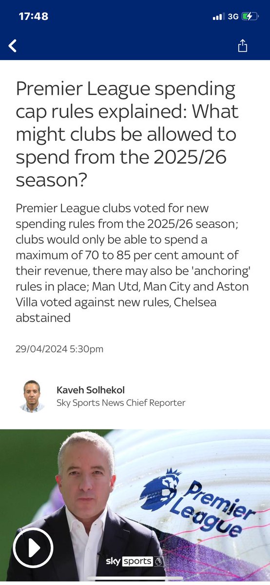 Shock horror Man Utd and city vote against it. What does abstained mean?