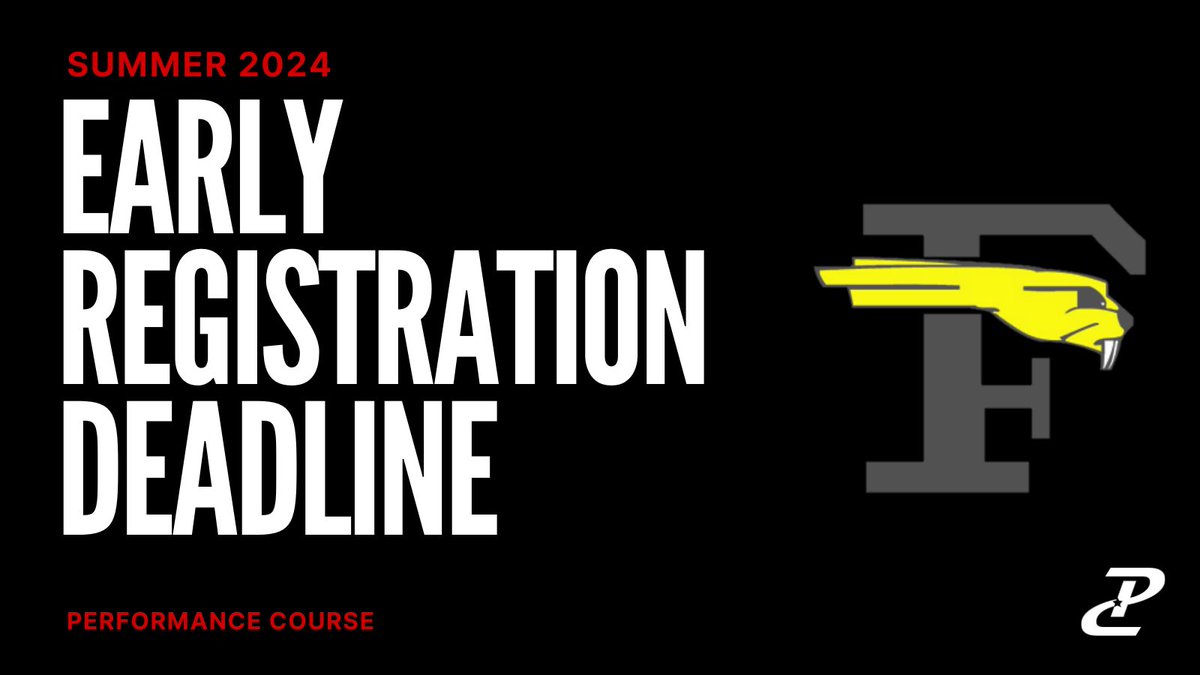 The Early Registration Deadline @ForneyAthletics is just 3️⃣ days away. This summer #EverythingMatters Don’t miss out on the opportunity to save some money by securing your spot before May 1st. Take advantage by getting signed up today! ⬇️⬇️⬇️ performancecourse.com/school-distric…