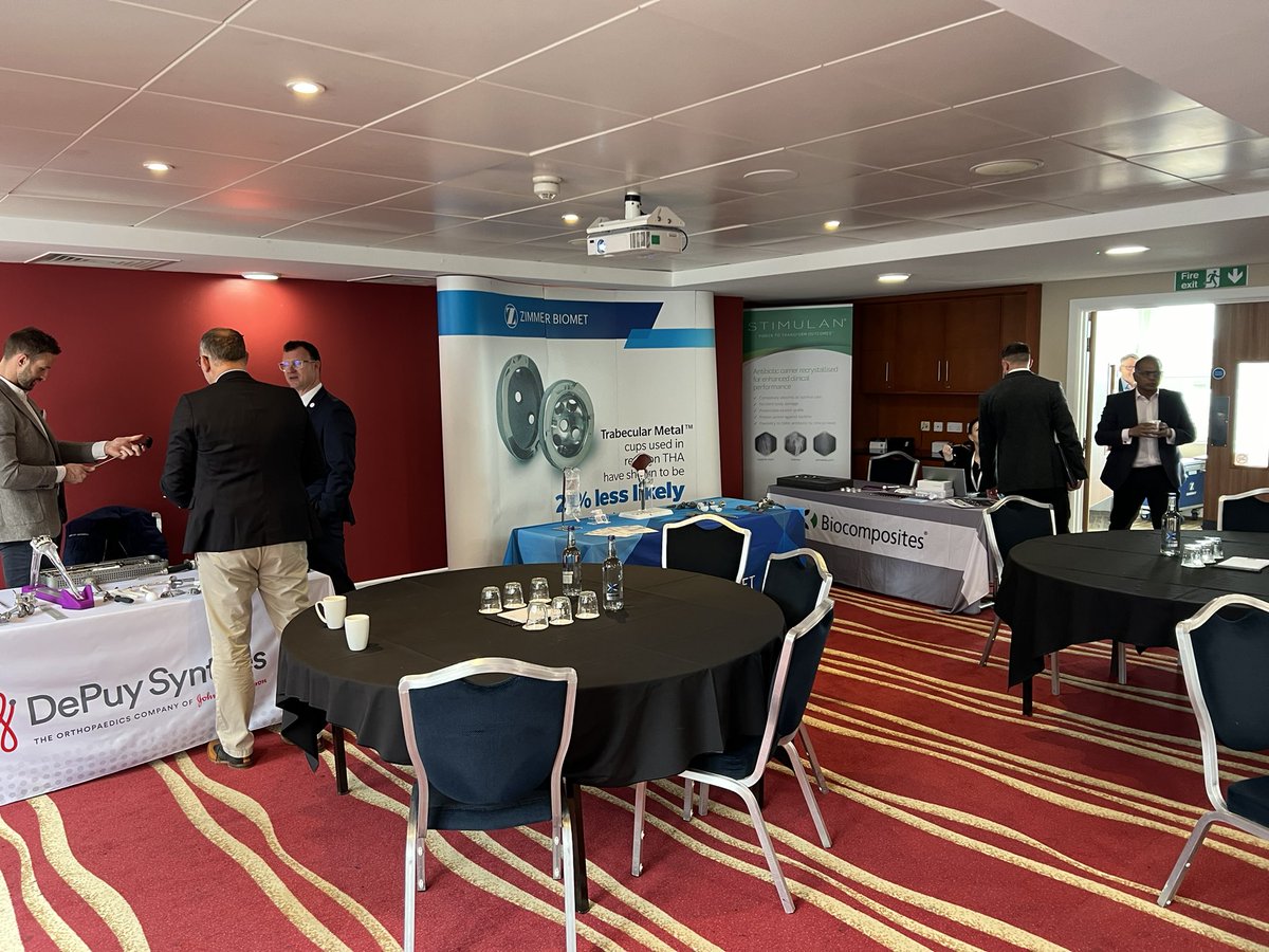 Bloch_ortho's tweet image. A fantastic East Midlands Specialist Orthopaedic Network meeting today - great to see our revision arthroplasty colleagues together. Thanks to @DePuySynthes, @zimmerbiomet, @Heraeus, @Biocomposites1, @medacta, @BBraunUK, @implantcast_UK, @MaterialiseNV &amp;amp; Symbios for supporting!
