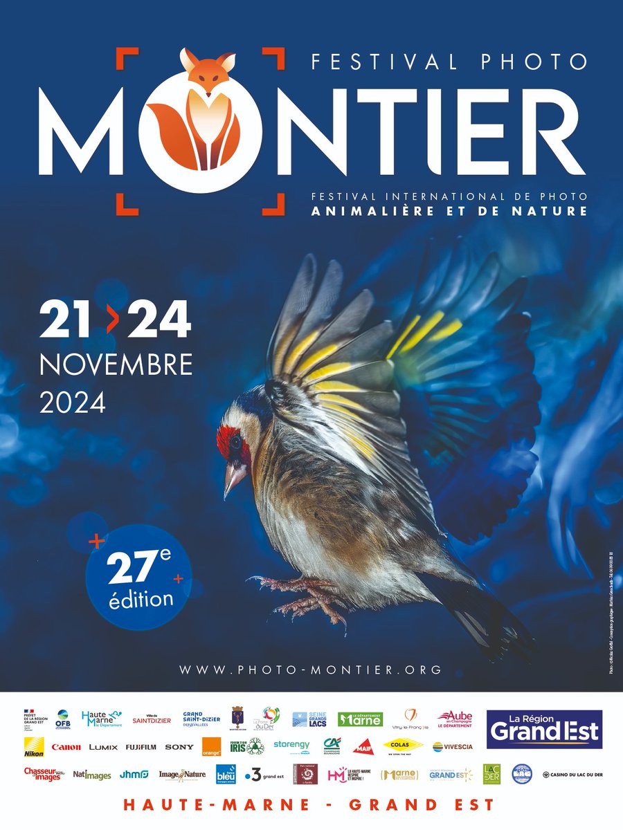 Le @parc_nat_forets est partenaire du prochain festival international de photo animalière et de nature de Montier-en-Der du 21 au 24 novembre 2024. Il sera présent avec une exposition photo sur les espèces à enjeux de son territoire. @FestivalMontier #espècesàenjeux #biodiversité