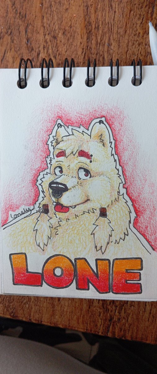 Lonebearnard's tweet image. I made a badge for myself, in case I ever go to a convention. UwU