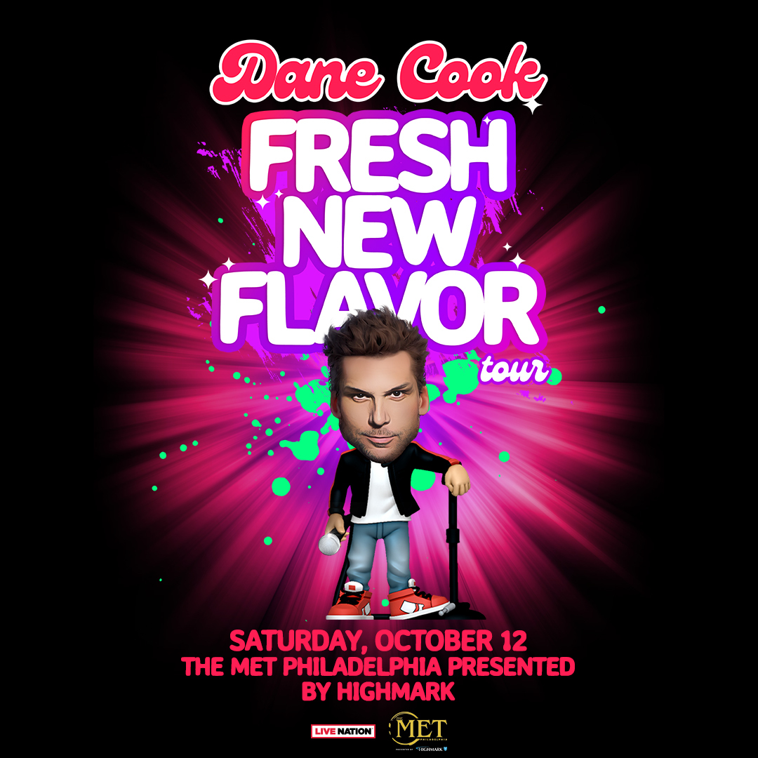 JUST ANNOUNCED 🎤@DaneCook- Fresh New Flavor at @themetphilly on Saturday, October 12!   

Presale begins Thursday, May 2 at 10AM [code: SOUNDCHECK]  

Tickets go on sale Friday, May 3 at 10AM.   

🎫 livemu.sc/4diYuCX