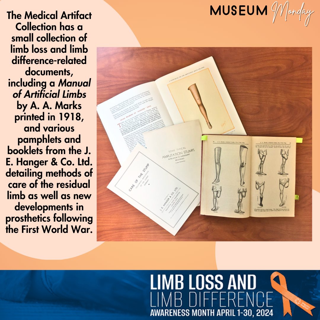 April is Limb Loss and Limb Difference Awareness Month. The Medical Artifact Collection has a small collection of limb loss and limb difference-related documents. Learn more: bit.ly/44jbvse #LLLDAM #LLLDAM2024 #medhist #medicalhistory @westernuHistory @westernupubhist