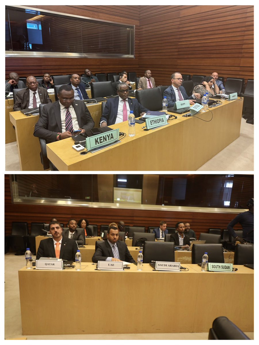 AUC_PAPS's tweet photo. At today’s Expanded Mechanism on #Sudan meeting, the AU/IGAD and partners agreed to redouble and coordinate efforts to compel the belligerents in 🇸🇩 to agree to and uphold a #ceasefire, &amp; more urgently, to facilitate #humanitarian access in 🇸🇩 &amp; neighbouring countries immediately https://t.co/isQrKITTSq