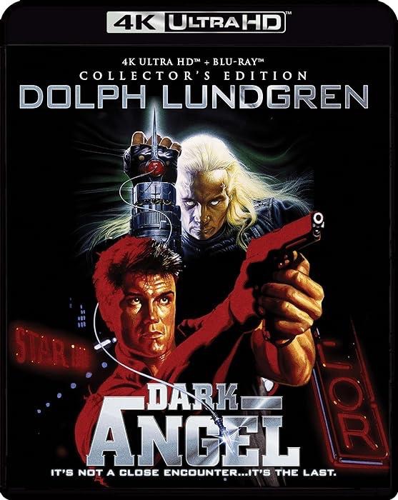 À paraître le 09 juillet prochain aux 🇺🇸 via @Scream_Factory.

#DarkAngel 💉👽 (1990) de #CraigRBaxley en #4KUltraHD 📀.

#DolphLundgren #BrianBenben