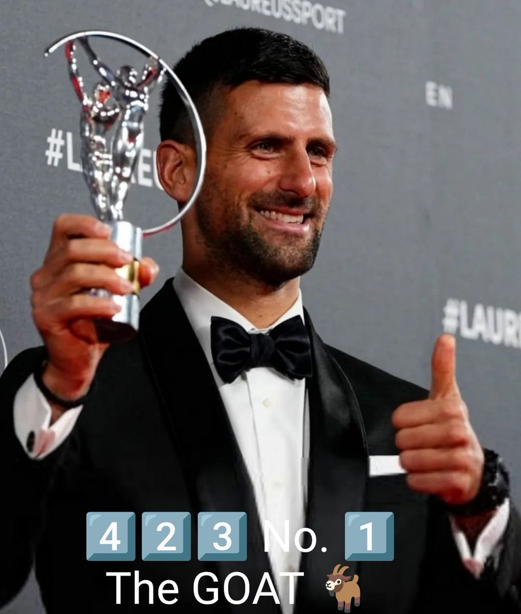 4️⃣2️⃣3️⃣ недеље као Но. 1️⃣ 👑 @DjokerNole 👏🙏❤️ 🇷🇸 Најбољи за сва времена!!